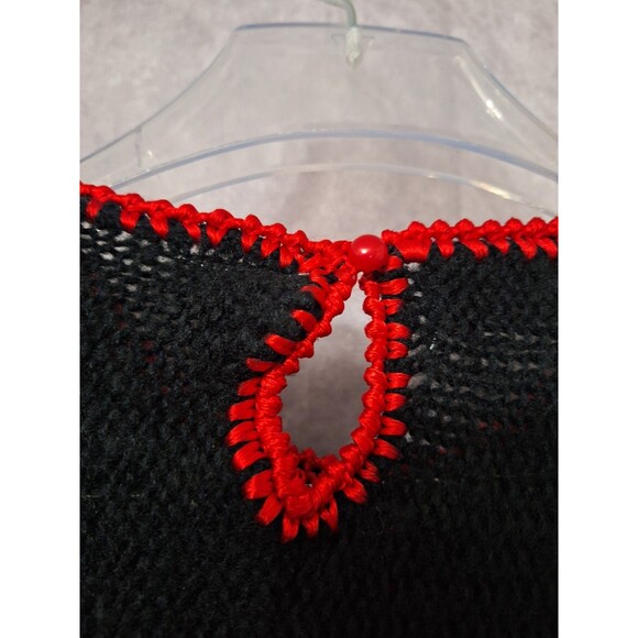 Vintage Thick Knit Sweater Women's M Stripedd Metallic Dolman Sleeve Retro - Picture 12 of 14